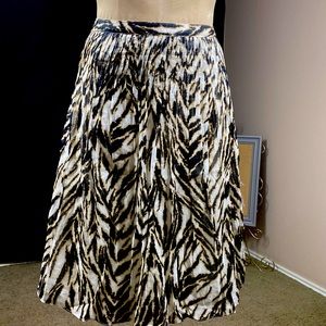Talbots Petite Tiger Stripe Skirt